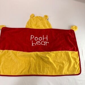 Disney Baby Winnie the Pooh Hooded Towel Kids OS Red Yellow Cotton Classic Pooh
